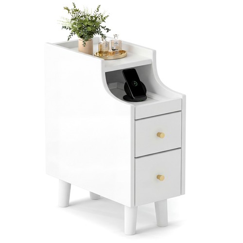 Narrow nightstand solid wood - narrow,