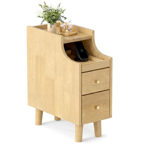 Narrow nightstand solid wood - narrow,