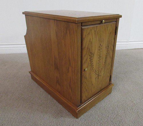 Lane oak nightstand - oak, end
