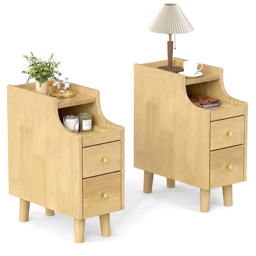 2pcs narrow nightstand solid - narrow, nightstand,