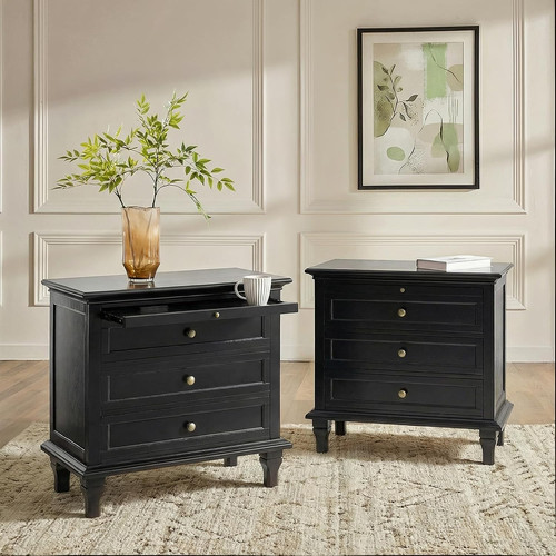 Farmhouse drawer end table - farmhouse, 3