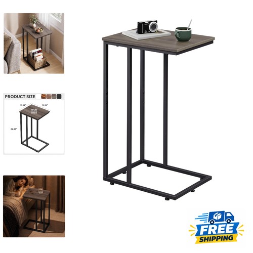 Compact shaped side table - c-shaped,