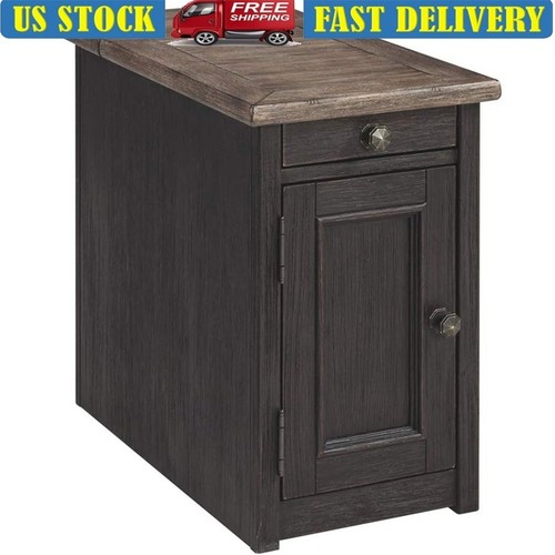 Farmhouse end table storage - w/,